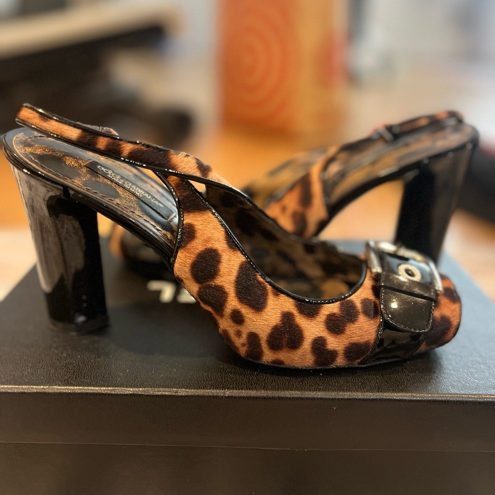 Leopard Print Slingback Heels
